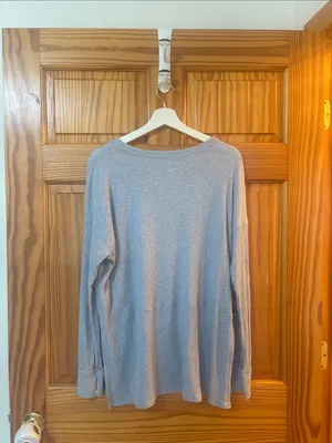 American Eagle Size Small Blue Pocket Long-Sleeve Shirt thumbnail 6
