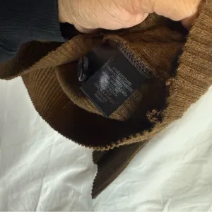 Sanctuary Woman’s Brown Ribbed Mock Neck Sweater with Button Detail — Size XL thumbnail 8