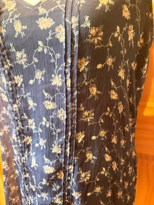 Abercrombie & Fitch floral drop-waist mini dress blue floral women’s M vintage thumbnail 5