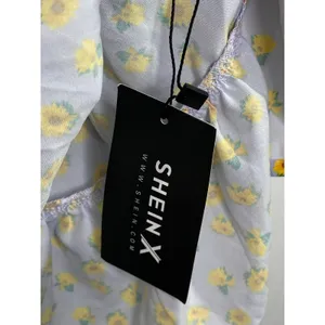 Shein X Womens Purple Sunflower Babydoll‎ Mini Dress Size S Sweetheart Sundress thumbnail 6