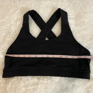 Lululemon Black Yoga Sports Bra Size 10 Medium Large thumbnail 6