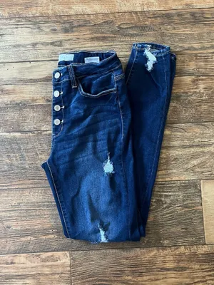KanCan distressed skinny jeans thumbnail 1