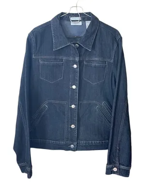 Villager size 18 dark wash denim jacket. thumbnail 1