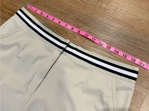 Tommy Hilfiger Golf Khaki A-Line Skort with Black-Striped Waistband Size 10 thumbnail 5
