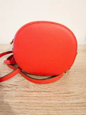 TORY BURCH EMERSON Mini Drawstring Bucket Leather Crossbody Red Bag thumbnail 6