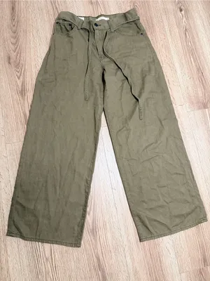 Levis Premium XL Straight Olive Green Baggy Wide Leg‎ Pants W26 L29 Y2K thumbnail 1