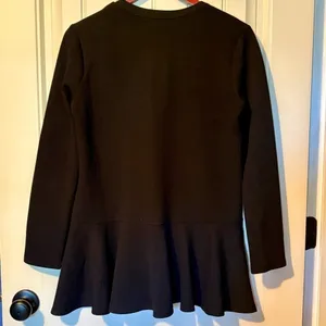 Altar'd State Black Long Sleeve Ruffle Hem Mini Dress thumbnail 5