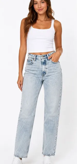 Abercrombie & Fitch Womens 90s Straight Ultra High Rise Light Wash Jeans size 25 thumbnail 1