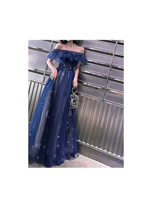 Brand New with Tag A-Line Elegant Prom Formal Evening Dress Off Shoulder Size 10 thumbnail 2