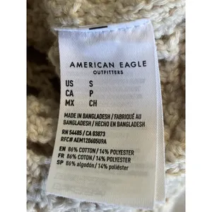 American Eagle Chunky Open Knit Sweater‎ Crew Neck Short Sleeve Size Small thumbnail 6