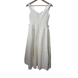 ASTR the Label Elvinia Dress White Off Shoulder Midi Pleated Bridal Bows thumbnail 7