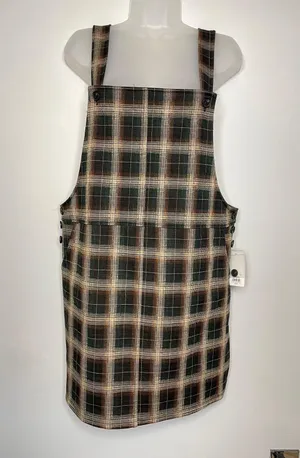 SO Juniors' ® Button Strap Plaid Pinafore Dress thumbnail 2