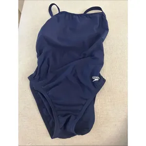 SPEEDO Power FLEX ECO Solid Core Flyback One Piece Swimsuit, Navy, Size 30, NWOT thumbnail 2