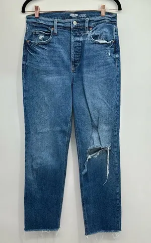 Old Navy Sky-Hi Extra High-Rise Straight Ankle Jeans Size 6 thumbnail 1