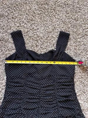 Bandolino Ruched Polka Dot Button Down Tank Top Black Size 10 thumbnail 7