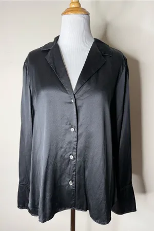 Banana Republic Black Silk Blouse thumbnail 1