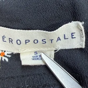 Aeropostale Mini Skirt Womens S Floral Black Cottagecore Y2K Fairy Grunge Twee thumbnail 3