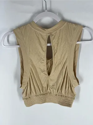 Free People FP Beach Morningside Crop Top Sable Sand Size L NWT thumbnail 4
