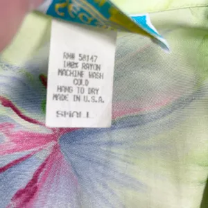 VTG Sea Suns Blouse Top Womens Small Tropical Floral Cottagecore Boho‎ Bratz USA thumbnail 8