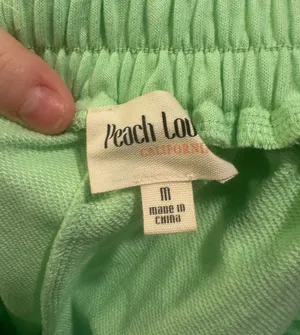 Peach Love California Pearl Detail Terry Cloth Shorts thumbnail 5
