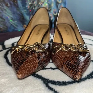 Talbots Size 8 Snakeskin Kitten Heels thumbnail 3