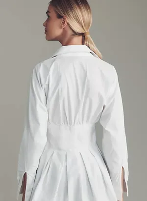 Anthropologie White Button Down Blouse Maeve  thumbnail 2