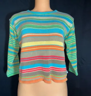 Cropped knitted sweater Multiple thumbnail 1