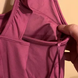 Sincerely Jules pink ruffle strap built-in bodysuit‎ active tennis dress size M thumbnail 14
