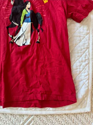 Old Navy Disney Red Lunar New Year Tee with Mulan and Horse Graphic thumbnail 4