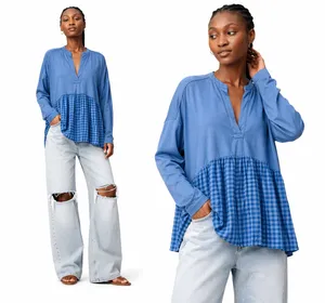 Anthropologie Pilcro Long Sleeve Babydoll Top thumbnail 2