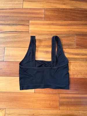 aerie Black Seamless Ribbed Bralette thumbnail 2