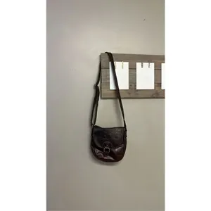 Jack Georges Voyager Crossbody Saddle Bag Purse Brown Genuine Embossed Leather thumbnail 13