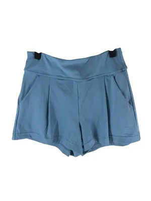 Halara DayStretch High Waisted Work Baggy Shorts 4'' with Pockets Blue M thumbnail 3