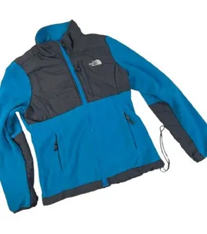 The North Face Blue and Gray Full-Zip Fleece Jacket thumbnail 1