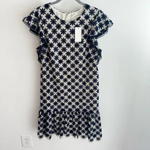 NWT Shoshanna Kassia Mini Dress Navy Ivory‎ Lace Size 10 thumbnail 6