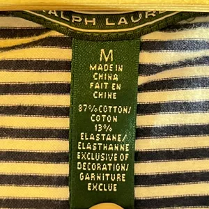 753 | Lauren Ralph Lauren‎ Active Striped Full Zip Track Jacket Navy Womens Med thumbnail 5