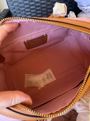 Coach Rowan Satchel Bag Signature Canvas With Charms Gold/Powder Pink CEA18 NWT thumbnail 7