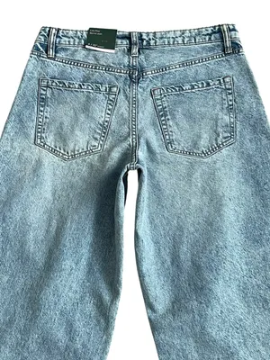 Wild Fable Low Rise Barrel Jeans Women’s Size 4 Rigid Zip Ankle Detail thumbnail 8