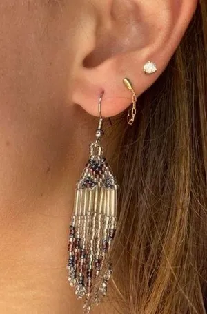 beaded dangly earrings thumbnail 1