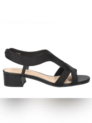 easy street Black Braided Slingback Sandal Size 8.5 thumbnail 3