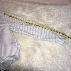 Joe Fresh striped button down dress shirt size large blue white stripe cotton thumbnail 6