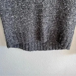 Abercrombie & Fitch Sequin‎ Wool Pullover Sweater Grey thumbnail 3