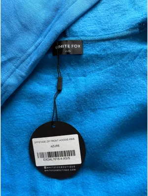 White Fox Boutique Blue Zip Up Hoodie NWT thumbnail 4