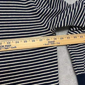 J Crew Sweater Womens Small Blue White Stripe Crew Cotton Pullover Nautical thumbnail 4