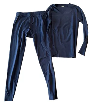 Two Piece Dark Blue Long Sleeve and Pant Fleece Style Set Size L (170/95) #26087 thumbnail 1