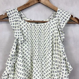 Abercrombie Fitch Womens Ruffle Top Small Romantic Cottage Boho Dainty Soft Girl thumbnail 4