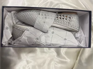 NWT Birdies Starling Silver Woven Loafers Size 6 Coastal Preppy Spring Chic thumbnail 10