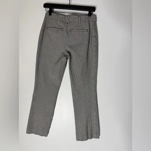 maeve anthropologie Houndstooth Crop‎ Straight Leg Black And White Pants Size 2 thumbnail 2