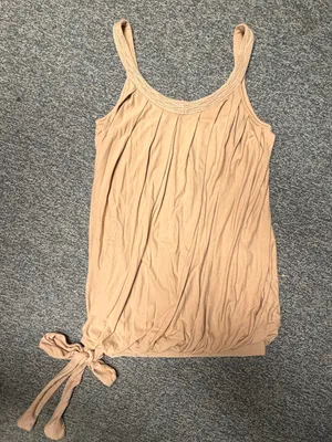 Paige Premium Denim XS Blush Pink Side Tie Bubble Hem Tank Top thumbnail 6