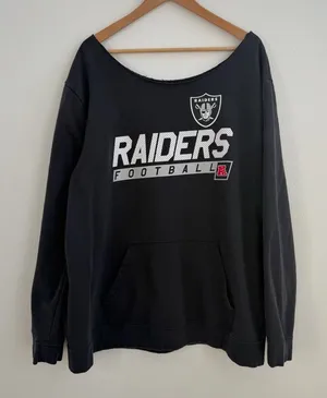 Raiders Football NFL Off the Shoulder Sweatshirt thumbnail 1